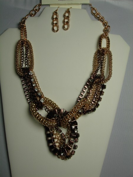 Two Tone Necklace Set